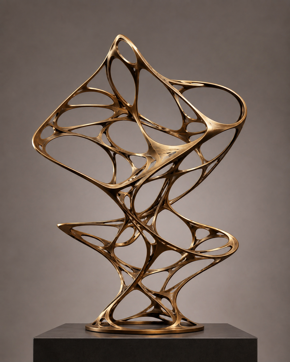 Archetype I — Primary Form. Openwork Aeromorphism sculpture by Daniel Nowicki presenting the transition of an unknown form between dimensions.